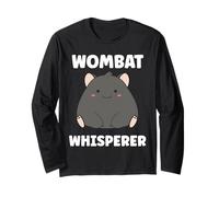 Small Funny Wombats Minimalist Animals Whisperer Wombat Maglia a Manica