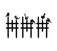 Small Garden Fence Strong, Bird Design Edging, Ground Insert with Decorative Stake Style, Ergonomic Durable Outdoor Build, Easy to Use Landscape Utility, Premium Quality Yard, Size Standard White