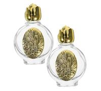 Small Glass Holy Water Bottles Set Reusable Multi Color Decorative Storage Use
