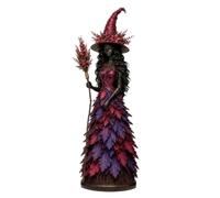 Small Halloween Witch Figurine Autumn Tabletop Sculpture Seasonal Decor