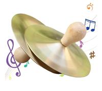 Small Hand Cymbals, Dancing Zills Set, Lightweight Metal Design, Clear Resonant Sound, Elastic Finger Straps, Great for Dance Performances and Musical Parties for Adults or Kids, 1 Pair