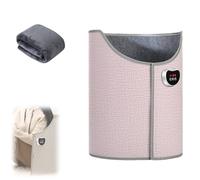 Small Heater for Office Under Desk Quiet Portable Heater for Office Foldable Leg Warmer With Soft Blanket Version Leg Foot Warmer with Thermostat Auto Shut Off 8H Timer (Pink)