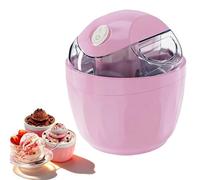 Small Home Mini Ice Cream Maker, DIY Mini Ice Cream Maker, One-Touch Dessert, Single Serving of Gelato, Frozen Yogurt, Compact Electric Makers for Kitchen, Family Treats (Pink)