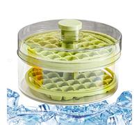 Small Ice Tray - Non-Stick Stackable Reusable Molds Maker - Coffee Juice Tools With Container - Home Bar Cocktail Making Whiskey Drinking Coffee Preparation Meal Prep Fridge