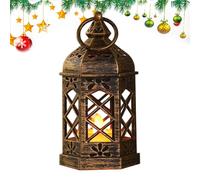 Small Lantern Decor - Decorative Led Lanterns Christmas For Holiday Seasons, Decorations Design With Retro Table Centerpieces For Diwali Wedding Easter Halloween Party Backyard Front Door, 4 Inches