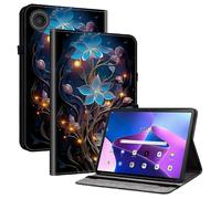 (Small Lantern Flower) Leather Case for Lenovo Tab TB311FU with Stand & Card Slots, Pattern Printed Tablet Cover, Shockproof Protective Case
