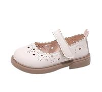 Small Leather Shoes Baby Shoes 1 3 Years Old Spring and Autumn Girls Sandals Baby Shoes, beige., 29 EU