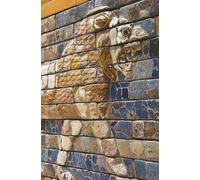 Small Lined Notebook with Ancient Babylon Art | Ishtar Gate Lion Relief Cover | 5.25 x 8 Inch Paperback Writing Journal, 200 Pages