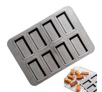 Small Loaf Pans Baking, 8 Cavity Divided Rectangle Non Stick Tray, Perfect for Muffins, 10.04x7.87x1.57 Inches, Brownies, Cupcakes, Cheesecakes, Bread, Meatloaf, and Home Kitchen Baking