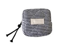 Small Makeup Bag - Girl Portable Lipstick Storage Bags | Square Checkered