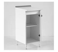 small Mobile Mobiletto Base Per Cucina Componibile Colore Bianco Frassinato (40x50x85)