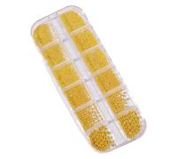 Small Nail Beads,Nail Studs | 3D Mixed Sizes Caviar Beads Charm Gold Silver Steel Balls Decoration for Manicure Supplies