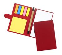 Small Notebook Snap Note Pad Set di penne a sfera con sticky Notes Index adesivi fai da te per scrapbook Paper portatile per ufficio scolastico creativo rosso