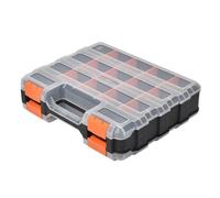 Small Parts Organizer - Primme Qualiity Boxes, Duual Sides Smmooth Surrfaces Cases, 34 Grids Durrable Impactts Storage, Holds Screws Bolts Nuts Hardware Bins - For Garage Workbenches Mechanics