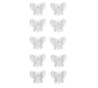 Small Plant Clips - 10 Pieces Transparent Butterfly Dragonfly Shape | Plant Flower Support | PC Material 3.8x3cm Butterfly 3.6x3.5cm Dragonfly For Orchid Vine Clips Garden Outdoor Balcony Indoor Plan