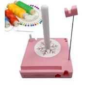 Small Portable Knitting Bag - Wooden Yarn Holder | Double Spindle Rotating Yarn Spinner, With Grommets, Pockets & Needle Holders - Knitting Bag Organizer For Crochet Hooks, Accessories, Tools &