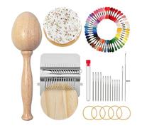 , Small Portable Sock Darning Kit, Home Supplies with Hooks, Yarn, Weaving, Mending, Repair, Sewing, Emboidery Making for Beginners