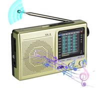 Small Radios Portable AM FM, AM/FM/SW Radios Battery Powered Radio Telescopic Antenna with Built-in Speaker Radio Mono for Indoor Outdoor for Household Outdoor Camping Hiking Pocket