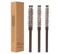 Small Round Boar Bristle Hair Brush | Mini Styling Brush For Short Hairs And Bangs, Natural Bristles For Shine & Frizz Control, Wood Handle; Ideal For Blow Drying, Pixie Cuts, And Fine Hair