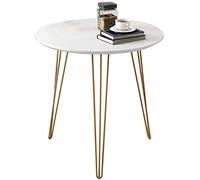Small Round Couch Table Side Table Coffee Table Wrought Iron Living Room Tea Table Leisure Bedroom Bedside Balcony Reading Table (Size : 6060cm/2323inch) (40 * 45cm)