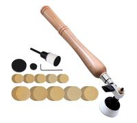 Small Sanding Discs Kit, Bowl Sander Tool, Woodworking Finishing Set, Long Hardwood Handle, Five Peeces, Ideal for Tight Space and Craft Projects, 14,25 x 1,26 Inches