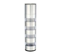 Small Seasoning Containers, Portable Salt Pepper Grinder Set, 8.46x1.97x1.97 inches, Outdoor Travel Dispenser, Four-in- Condiment Holder for Camping, Hiking, Cooking, Picnic