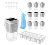 Small Self Watering Pots - 10 Pieces Clear Hydroponic Growing Box