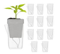 Small Self Watering Pots | 12 Pieces Hydroponic Planter with Wicking Rope,Pots for Plants,for Cuttings Seedlings African Violet Oxalis Hoyas Propagation