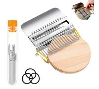 Small Sewing DIY Knit Patch Loom Kit,Mini Portable Weave Darning Looms Knitting Machine,Wooden Yarn Knitting Tool Set for Mending Jeans Socks Clothes (14 Hooks)