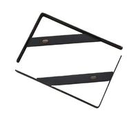 small shelf brackets, Staffe for mensole a treppiede, galleggianti in acciaio, montaggio a parete a forma di L, staffa angolare supporto for(6 Inch-Black,4PCS)