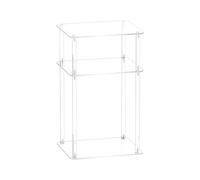 Small Side Table, Transparent Acrylic, 11.81x9.84x21.65 inches Tall End Tables, Space Saving Design, Multi Functional Shelf, Modern Organizer for Hotel Dorm Apartment Restaurant Bathroom Living Room