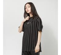 Small Signature Essential Pinstripe OS Tee nero S