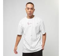 Small Signature Logo Pinstripe Tee Bianco M