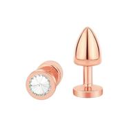 Small Size Metal Anal Beads Butt Plug Mini Rainbow Rose Gold Butt Plug Crystal Jewelry Trainer Anal Dildo Masturbation Sex Toy(20)