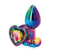 Small Size Metal Anal Beads Butt Plug Mini Rainbow Rose Gold Butt Plug Crystal Jewelry Trainer Anal Dildo Masturbation Sex Toy(3)