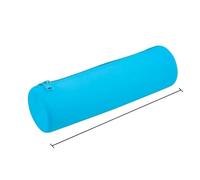 Small Square Silicone Cosmetic Storage Bag Large Capacity Travel Makeup Brush Holder Portable Waterproof Organizer(Sky Blue-Round)