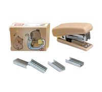 Small Stapler, Cute Animal Stapler, Practical Staplers, Small Cartoon Capybara Handheld Stapler, Cute Desk Accessories for School and Home, Compact and Lightweight, 10x8 cm for Children and Adults