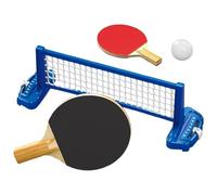 Small Table Tennis Set, Interactive Desktop Game, Indoor Table Toy with Net Rackets Ball for Adults Teens Family Party Travel Home Work School Birthday, 11.22x3.31x3.66 inch