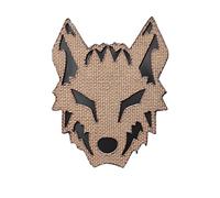 Small Tactical Wolf Patch Tan Coyote Military Morale Lasercut