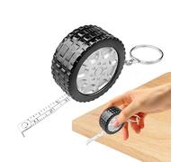 Small Tape Measure Keychain - 1 Meter Tire-Shaped Small Portable Tool - Measuring Tape Retractable Keyring | for Clothes Sewing Tailors Fabrics Pipes Garages Homes Offices Fishing