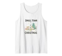 Small Town Christmas - Cozy Watercolor Church & Village Snow Canotta