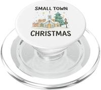 Small Town Christmas - Cozy Watercolor Church & Village Snow PopSockets PopGrip per MagSafe