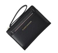 Small Wallet Modern - Short Zipper Wallet | PU Leather Coin Purse | Lightweight Credit Card Wallet With Lanyard | Ladies Zipper Wallet | Multi-Functional Coin Purse Large Capacity For Important Notes
