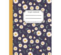 Small white flowers on a dark violet canvas - Graph Notebook - 1/4 Inch Grid Paper, 8.5 x 11 in, 110 Pages: perfect notebook to tackle your math, science, or design projects