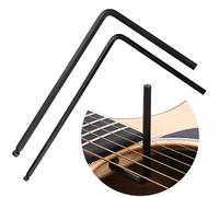 SmallCat 2 chiavi per truss rod per chitarra, in acciaio, ad alta resistenza, 4 mm e 5 mm, per regolare il collo della chitarra, colore nero