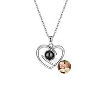 Smallduuck Collana personalizzata con proiezione di foto del cuore per le donne Ti amo Collana 100 lingue Gioielli Regali per la mamma Donne Ragazze Giorno della mamma Compleanno Natale,Stile 11