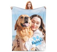 Smallduuck Coperta commemorativa per cani con foto personalizzata in amorevole coperta commemorativa per gli amanti dei cani, proprietario di animali domestici, lutto, simpatia, commemorazione, regalo