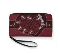 Smallduuck Personalizzato Grandmas Little Sweethearts Portafoglio con 1-15 Nome Personalizzato PU Pelle Nonna Portafoglio Lungo, Portafoglio-1 della nonna, 19.7 * 10.5cm