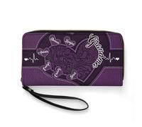 Smallduuck Personalizzato Grandmas Little Sweethearts Portafoglio con 1-15 Nome Personalizzato PU Pelle Nonna Portafoglio Lungo, Portafoglio-2 della nonna, 19.7 * 10.5cm