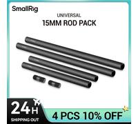 SmallRig 15mm con filettatura M12 aste in lega di alluminio nera combinata per accessori universali per fotocamera DSLR (6 pezzi) 1659